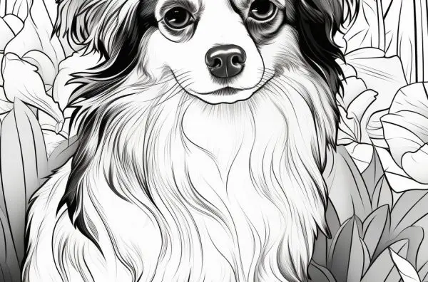 Dog Coloring Page for kindle amazon kids and adults-59