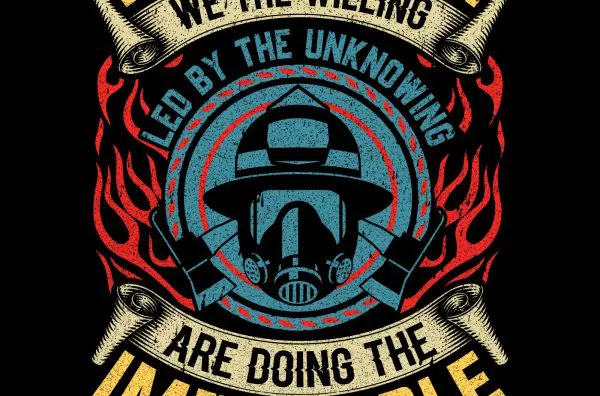 Editable Firefighters T-shirt Design- 10 For Your Print On Demand