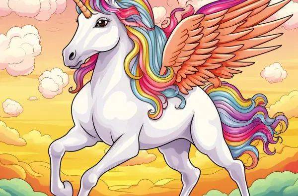 Unicorrn Coloring Page For Kids & Adults-31